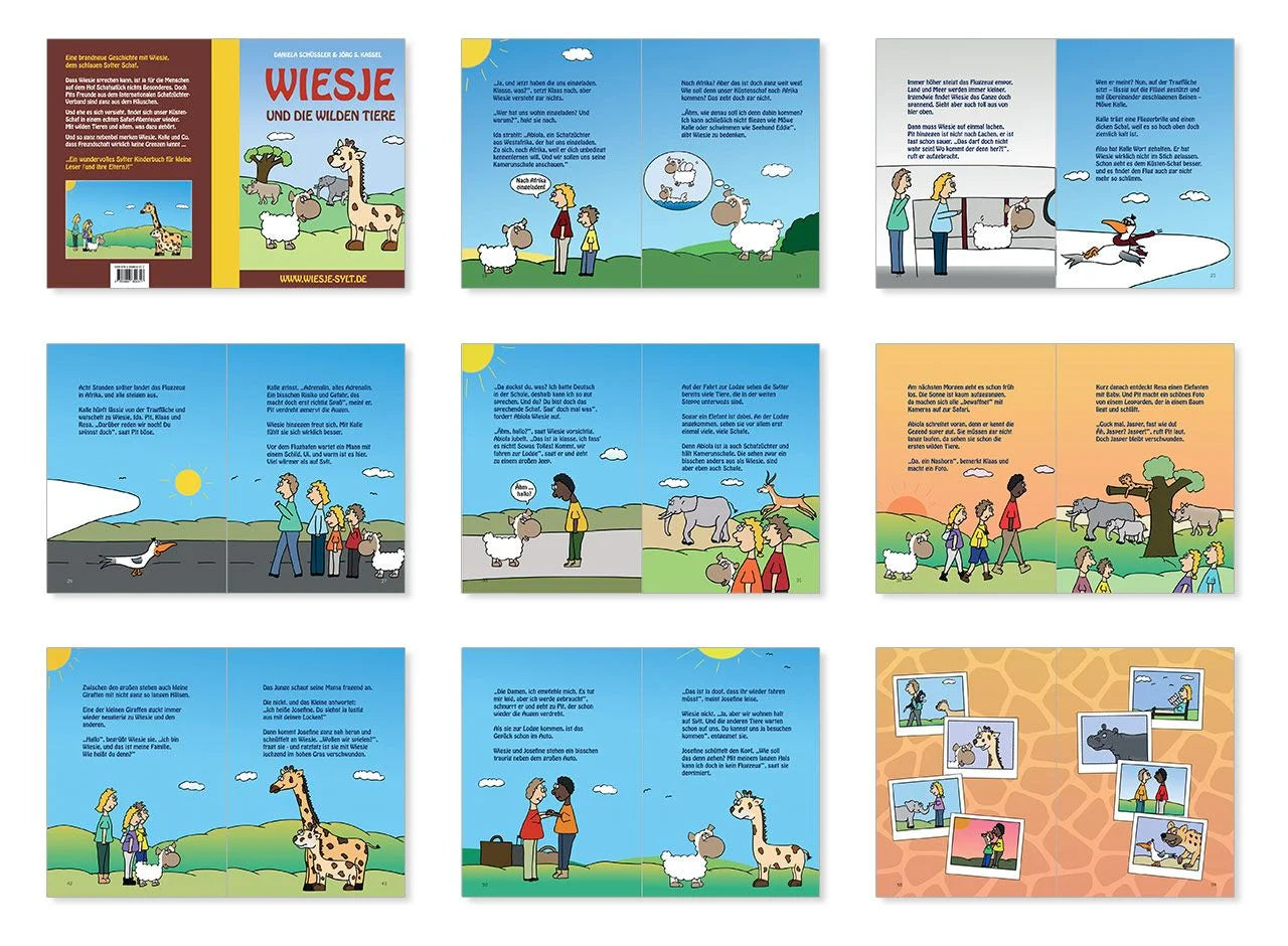 Wiesje und die wilden Tiere - Kinderbuch A5