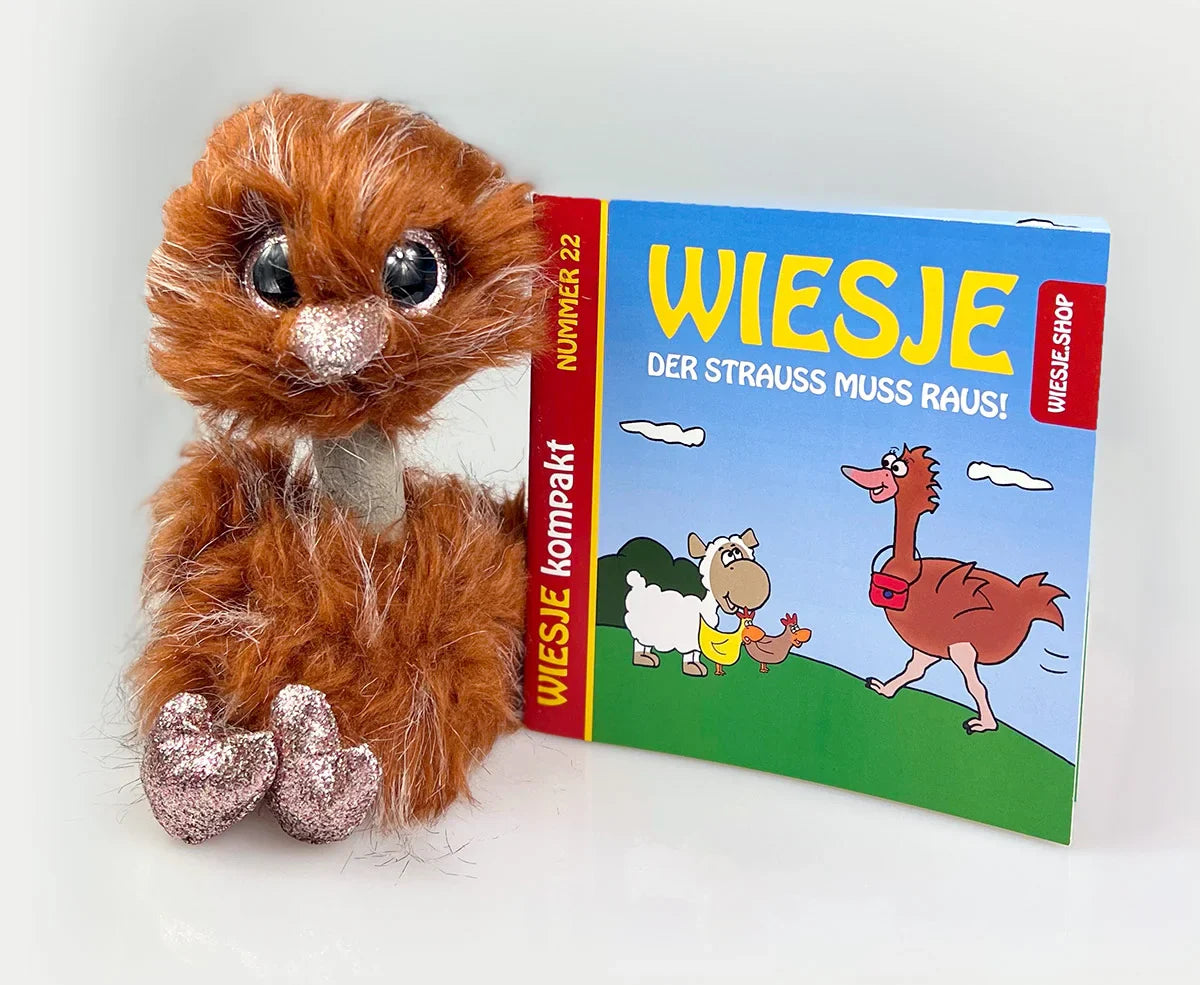 Wiesje - der Strauß muss raus + Kuscheltier Strauß Becki